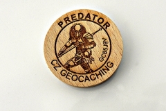 czech wood geocoin 12