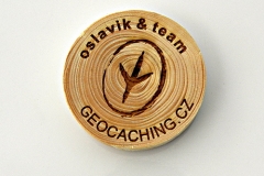 czech wood geocoin 18