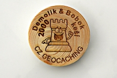 czech wood geocoin 32
