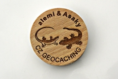 czech wood geocoin 35