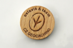 czech wood geocoin 39