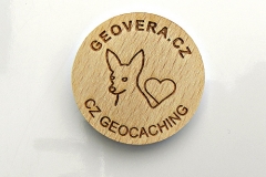 czech wood geocoin 45