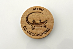 czech wood geocoin 5